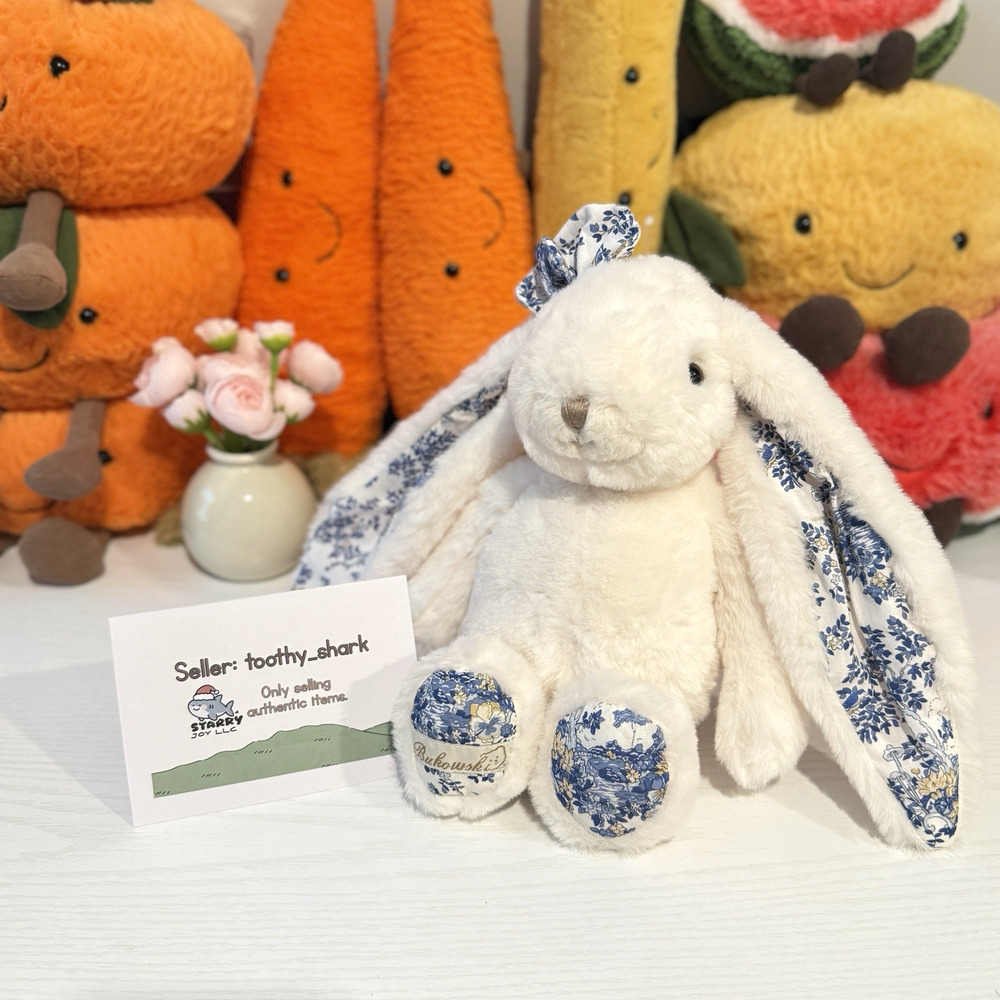 Bukowski Bears - Friendly Kanina Rabbit Plush - Floral White - Brand New